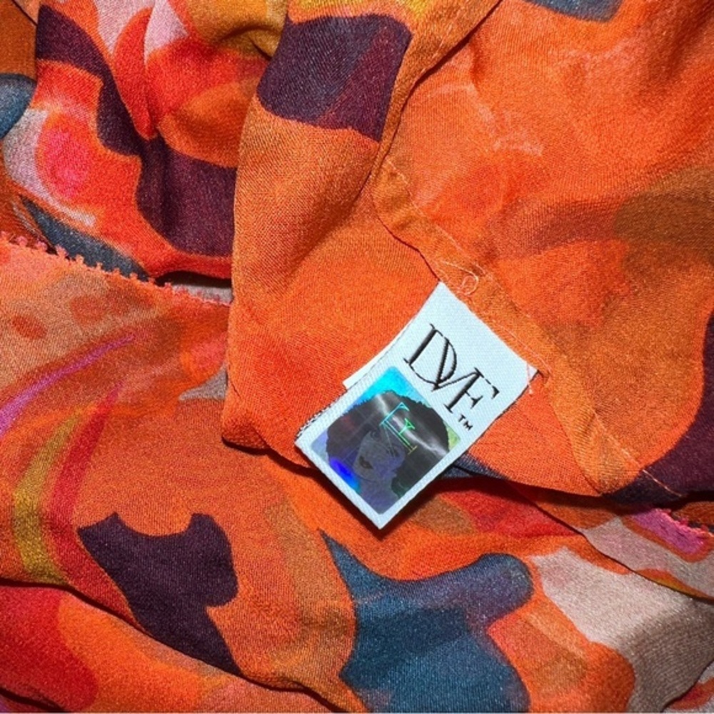 DVF Silk Psychedelic print blouse and camisole set size 8 - Picture 8 of 10